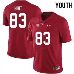 NCAA Youth Alabama Crimson Tide #83 Richard Hunt Stitched College 2020 Nike Authentic Crimson Football Jersey FJ17G45HV